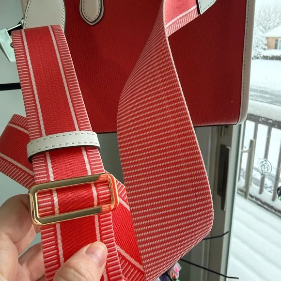 Michael Kors Coral and White Tote Bag - Picture 8 of 13